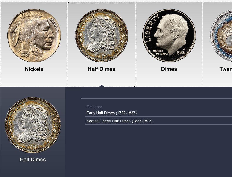 Screen shot of the NGC price guide.
